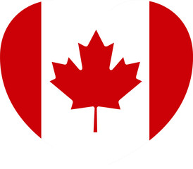 Canada Canadian Flag Heart Concept