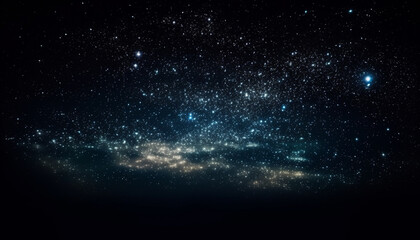 Obraz premium Supernova explodes in deep space, illuminating spiral galaxy backdrop generated by AI