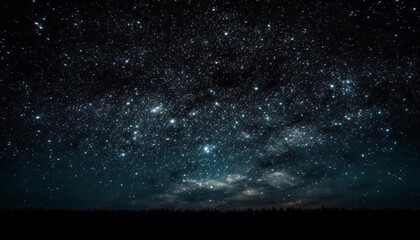 Fototapeta premium Deep space exploration reveals bright star trail in Milky Way generated by AI