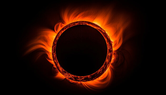 Bright fireball igniting inferno, a symbol of dangerous natural phenomenon generated by AI