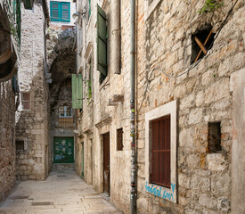 Fototapeta na wymiar Split, Croatia, Old Town, ancient street
