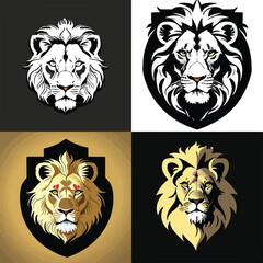 artwork lion logo dynamic  vector illustration business logo art