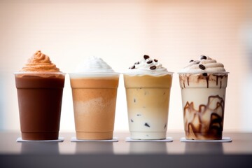 Generative AI collection a cup frappe Food Photography