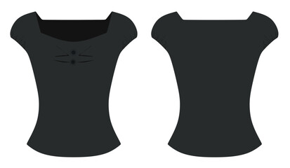 Black woman t shirt. vector