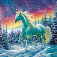 Magical Unicorn Ai generative
