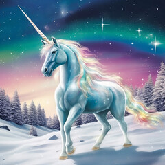 Plakat Magical Unicorn Ai generative