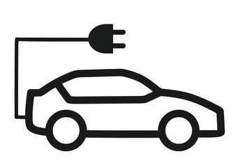 Electric car charging station sign. vector