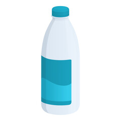 Fresh milk bottle with label isolated