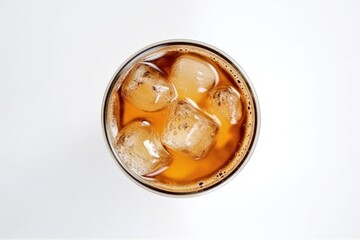 Generative AI collection a cup iced americano top view Food Photography