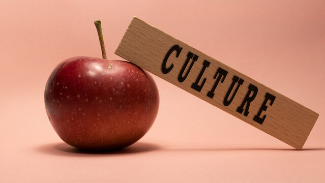 Culture text on wood, concept background