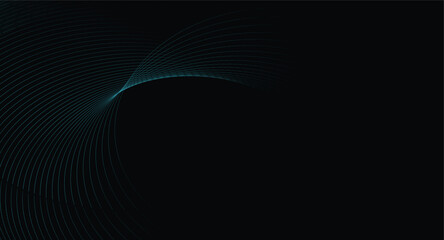 abstract blue wave background. Blue minimal round lines abstract background. Thin line wavy abstract vector background. Curve wave seamless pattern. Line art striped graphic template