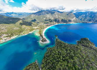 Drone's View of &Ouml;l&uuml;deniz, Fethiye, Muğla: Natural Beauty