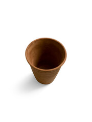 Brown Plane Mitti Glass with white background