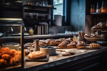 Generative AI a natural kitchen in the coffee and pastry Photography
