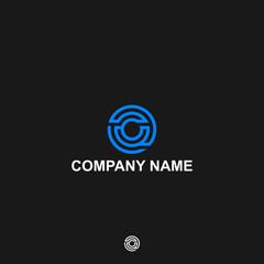 Monogram logo letter C, CC or CCC modern company c, letter, icon, cc, abstract, vector, business, design, wedding, art, font, concept, label, alphabet, template, bitcoin, blue, creative