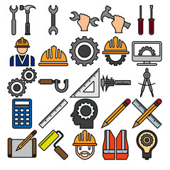 Set of Engineering  Icons