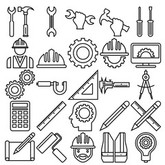 Set of Engineering  Icons