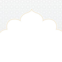 Arabic islamic elegant white and golden luxury ornamental background with islamic pattern