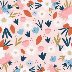 Floral flower texture pattern Design.