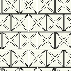 Vector monochrome geometric pattern in simple graphic design. Fashion trendy geometry.
