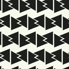 Vector monochrome geometric pattern in simple graphic design. Fashion trendy geometry.