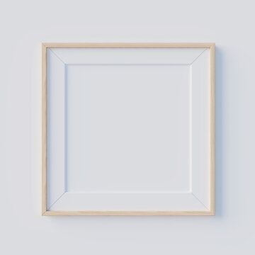 Mock up frame close up in home interior background. 3d render