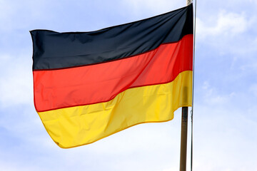 Schwarz, rot, gold, die Flagge von Deutschland
