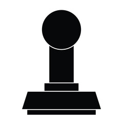 Black Rubber stamp icon vector design template. Stamp icon vector, solid illustration, pictogram isolated on white.