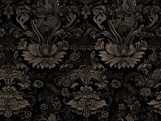 Fototapeta premium Seamless pattern Royal vintage Victorian Gothic background Rococo venzel and whorl created with Generative AI technology.