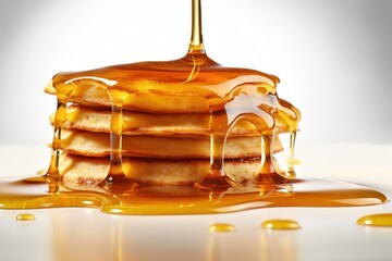 Generative AI pancake with honey glaze Food Photography