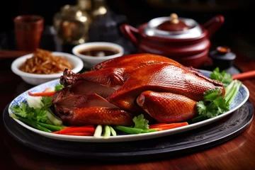 Papier peint photo Pékin Generative AI Peking Roast Duck Peking duck is a dish from Beijing Food Photography  © MeyKitchen