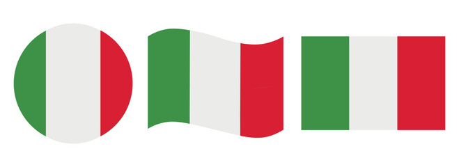 Flag Italy icon. Italy nation element set vector ilustration.
