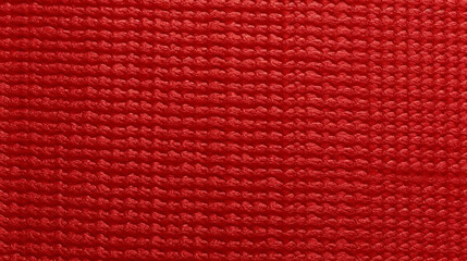 Red Seersucker Fabric Texture Background - Textile Material - Generative AI