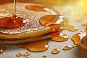 Generative AI warm pancake breakfast Food Photography