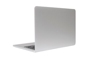 Laptop closeup on transparent background