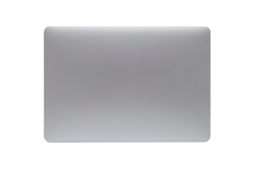 Laptop closeup on transparent background