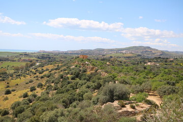 Fototapeta na wymiar View to Temple of Concordia of Agrigento, Sicily Italy