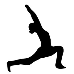 Silhouette Of Woman Doing Yoga Poses