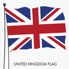 A united kingdom flag with a maple leaf on it and vector illustration of united kingdom flag and Vector Art illustration template banner design