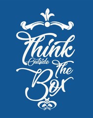 Illustration of an advice: Think outside the box.