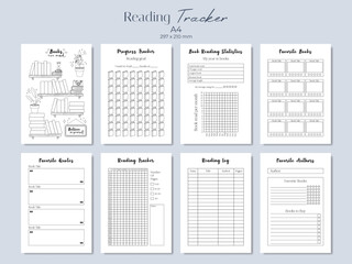 Reading tracker, vector illustration