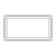 Vector frame, decor, isolated on white