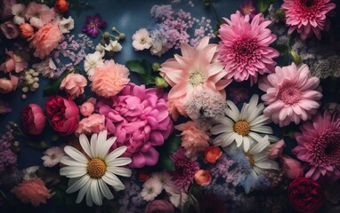 Obraz na płótnie Canvas blossom color watercolor design pastel flower background spring peonies beautiful valentine. Generative AI.