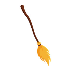 Broom, cartoon design. Vector illustration
