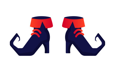 Vector halloween shoes, witch shoes