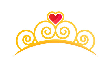 Golden princess crown, vector illustration © Andy Illustrator