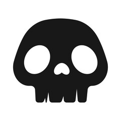 Skull, danger sign. Vector illustration