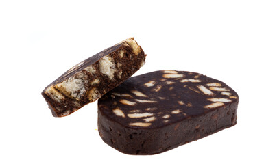 salame de chocolate isolated