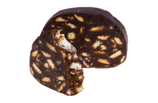 salame de chocolate isolated