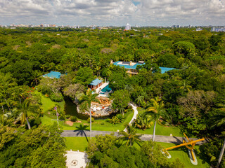 Aerial photo of 100 SE 32nd Road Miami which last sold in 1999 for 16 Million USD